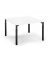 Konferenztisch 348158, höhenverstellbar 65-85cm (H), 120x120cm (BxT), 8 Personen, quadratisch, weiß / schwarz