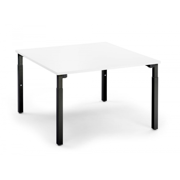 4255704315035 - Konferenztisch 348158 höhenverstellbar 65cm (H) 120x120cm (BxT) 8 Personen quadratisch weiß   schwarz 4255704315035 Deskin