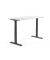 Sitz-Steh-Schreibtisch FLEX MODUL, elektrisch höhenverstellbar, 60,5-125,5cm (H), 180x80cm (BxT), rechteckig, weiß / schwarz