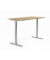 Sitz-Steh-Schreibtisch FLEX MODUL, elektrisch h&ouml;henverstellbar, 60,5-125,5cm (H), 180x80cm (BxT), rechteckig, eiche hell / silbe