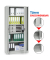 Stahlschrank 294909, abschlie&szlig;bar, 5 OH, lichtgrau, 92x195x42cm (BxHxT)
