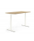 Sitz-Steh-Schreibtisch FLEX MODUL, elektrisch h&ouml;henverstellbar, 60,5-125,5cm (H), 200x80cm (BxT), rechteckig, eiche hell / wei&szlig;