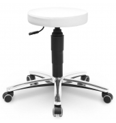 Hocker 346330, weiß, mit Rollen, höhenverstellbar, bis 120kg