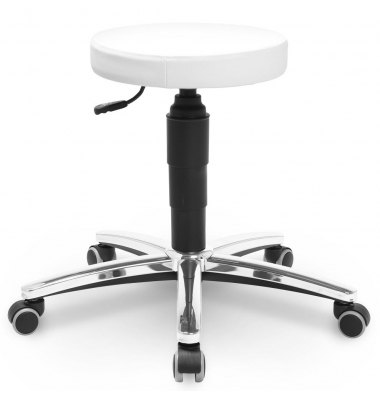 Hocker 346330, weiß, mit Rollen, höhenverstellbar, bis 120kg