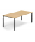 Konferenztisch 348138, höhenverstellbar 65-85cm (H), 200x100cm (BxT), 8 Personen, rechteckig, buche / schwarz