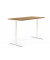 Sitz-Steh-Schreibtisch FLEX MODUL, elektrisch h&ouml;henverstellbar, 60,5-125,5cm (H), 180x80cm (BxT), rechteckig, nussbaum / wei&szlig;