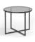 Beistelltisch, 45cm (H), 45x55x55cm (HxBxT) (BxT), quadratisch, rund, schwarz / schwarz
