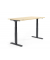 Sitz-Steh-Schreibtisch FLEX MODUL, elektrisch h&ouml;henverstellbar, 60,5-125,5cm (H), 160x80cm (BxT), rechteckig, ahorn / schwarz
