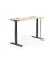 Sitz-Steh-Schreibtisch FLEX MODUL, elektrisch höhenverstellbar, 60,5-125,5cm (H), 160x80cm (BxT), rechteckig, ahorn / schwarz