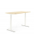 Sitz-Steh-Schreibtisch FLEX MODUL, elektrisch h&ouml;henverstellbar, 60,5-125,5cm (H), 160x80cm (BxT), rechteckig, ahorn / wei&szlig;