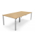Konferenztisch 349189, manuell höhenverstellbar 65-85cm (H), 320x160cm (BxT), 12 Personen, rechteckig, buche / silber