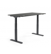 Sitz-Steh-Schreibtisch FLEX MODUL, elektrisch höhenverstellbar, 60,5-125,5cm (H), 180x80cm (BxT), rechteckig, anthrazit / schwar
