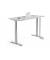 Sitz-Steh-Schreibtisch FLEX MODUL, elektrisch h&ouml;henverstellbar, 60,5-125,5cm (H), 200x80cm (BxT), rechteckig, lichtgrau / silber