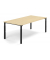 Konferenztisch 348139, höhenverstellbar 65-85cm (H), 200x100cm (BxT), 8 Personen, rechteckig, ahorn / schwarz
