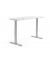 Sitz-Steh-Schreibtisch FLEX MODUL, elektrisch h&ouml;henverstellbar, 60,5-125,5cm (H), 120x80cm (BxT), rechteckig, wei&szlig; / silber