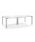 Konferenztisch 348200, höhenverstellbar 65-85cm (H), 240x120cm (BxT), 12 Personen, rechteckig, weiß / silber
