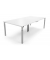 Konferenztisch 348200, höhenverstellbar 65-85cm (H), 240x120cm (BxT), 12 Personen, rechteckig, weiß / silber