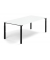 Konferenztisch 348140, höhenverstellbar 65-85cm (H), 200x100cm (BxT), 8 Personen, rechteckig, weiß / schwarz