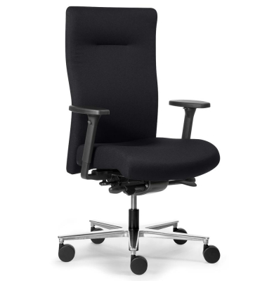 B&uuml;rostuhl DV BIG PLUS BS200, schwarz / silber, mit Armlehnen, bis 200kg, ohne Kopfst&uuml;tze