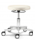 Hocker 346741, weiß, mit Rollen, höhenverstellbar, bis 120kg