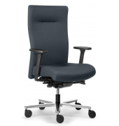 B&uuml;rostuhl DV BIG PLUS BS200, anthrazit / silber, mit Armlehnen, bis 200kg, ohne Kopfst&uuml;tze