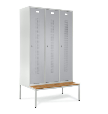 Garderobenspinde mit Sitzbank