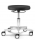 Hocker 346742, schwarz, mit Rollen, höhenverstellbar, bis 120kg