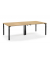 Konferenztisch 349192, manuell höhenverstellbar 65-85cm (H), 320x160cm (BxT), 12 Personen, rechteckig, buche / schwarz