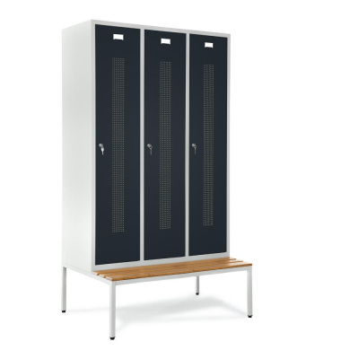 Garderobenspinde SYSTEM SP1 mit Sitzbank Garderobenspinde SYSTEM SP1 mit Sitzbank