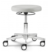 Hocker 346743, lichtgrau, mit Rollen, höhenverstellbar, bis 120kg