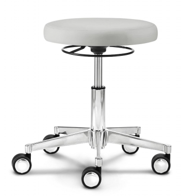 Hocker 346743, lichtgrau, mit Rollen, höhenverstellbar, bis 120kg