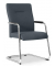 Besucherstuhl DV BIG PLUS FS 200, grau / chrom, mit Armlehnen, Freischwinger