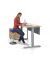 Sitz-Steh-Schreibtisch FLEX MODUL, elektrisch höhenverstellbar, 60,5-125,5cm (H), 180x80cm (BxT), rechteckig, buche / silber