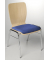 Besucherstuhl JARA, blau / chrom, ohne Armlehnen, 4-Fuß-Gestell