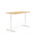 Sitz-Steh-Schreibtisch FLEX MODUL, elektrisch höhenverstellbar, 60,5-125,5cm (H), 200x80cm (BxT), rechteckig, buche / weiß