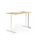 Sitz-Steh-Schreibtisch FLEX MODUL, elektrisch höhenverstellbar, 60,5-125,5cm (H), 200x80cm (BxT), rechteckig, buche / weiß