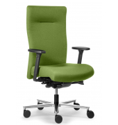 B&uuml;rostuhl DV BIG PLUS BS200, gr&uuml;n / silber, mit Armlehnen, bis 200kg, ohne Kopfst&uuml;tze