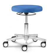 Hocker 346744, blau, mit Rollen, höhenverstellbar, bis 120kg