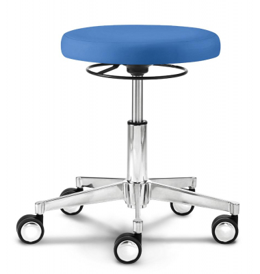 Hocker 346744, blau, mit Rollen, höhenverstellbar, bis 120kg
