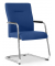 Besucherstuhl DV BIG PLUS FS 200, blau / chrom, mit Armlehnen, Freischwinger