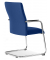 Besucherstuhl DV BIG PLUS FS 200, blau / chrom, mit Armlehnen, Freischwinger