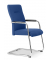 Besucherstuhl DV BIG PLUS FS 200, blau / chrom, mit Armlehnen, Freischwinger