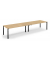 Konferenztisch 348144, höhenverstellbar 65-85cm (H), 400x100cm (BxT), 14 Personen, rechteckig, buche / schwarz