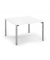 Konferenztisch 348155, höhenverstellbar 65-85cm (H), 120x120cm (BxT), 8 Personen, quadratisch, weiß / silber