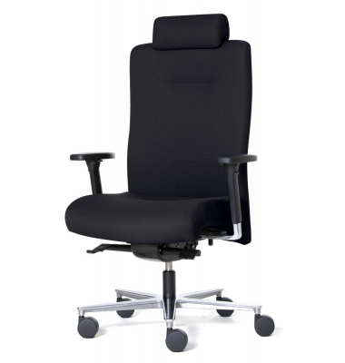 Bürostuhl DV BIG PLUS BS200, schwarz, mit Armlehnen, bis 200kg, mit Kopfstütze