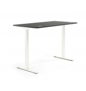 Sitz-Steh-Schreibtisch FLEX MODUL, elektrisch h&ouml;henverstellbar, 60,5-125,5cm (H), 120x80cm (BxT), rechteckig, anthrazit / wei&szlig;