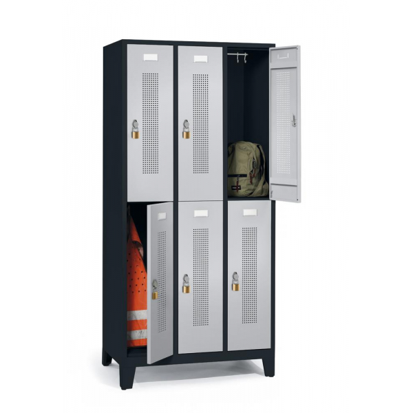 4255704318319 - Doppelstöckiger Spind SYSTEM SP1 mit Füßen 4255704318319 Deskin