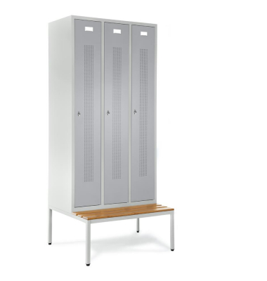 Garderobenspinde SYSTEM SP1 mit Sitzbank Garderobenspinde SYSTEM SP1 mit Sitzbank