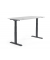 Sitz-Steh-Schreibtisch FLEX MODUL, elektrisch höhenverstellbar, 60,5-125,5cm (H), 180x80cm (BxT), rechteckig, lichtgrau / schwar