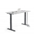 Sitz-Steh-Schreibtisch FLEX MODUL, elektrisch höhenverstellbar, 60,5-125,5cm (H), 180x80cm (BxT), rechteckig, lichtgrau / schwar